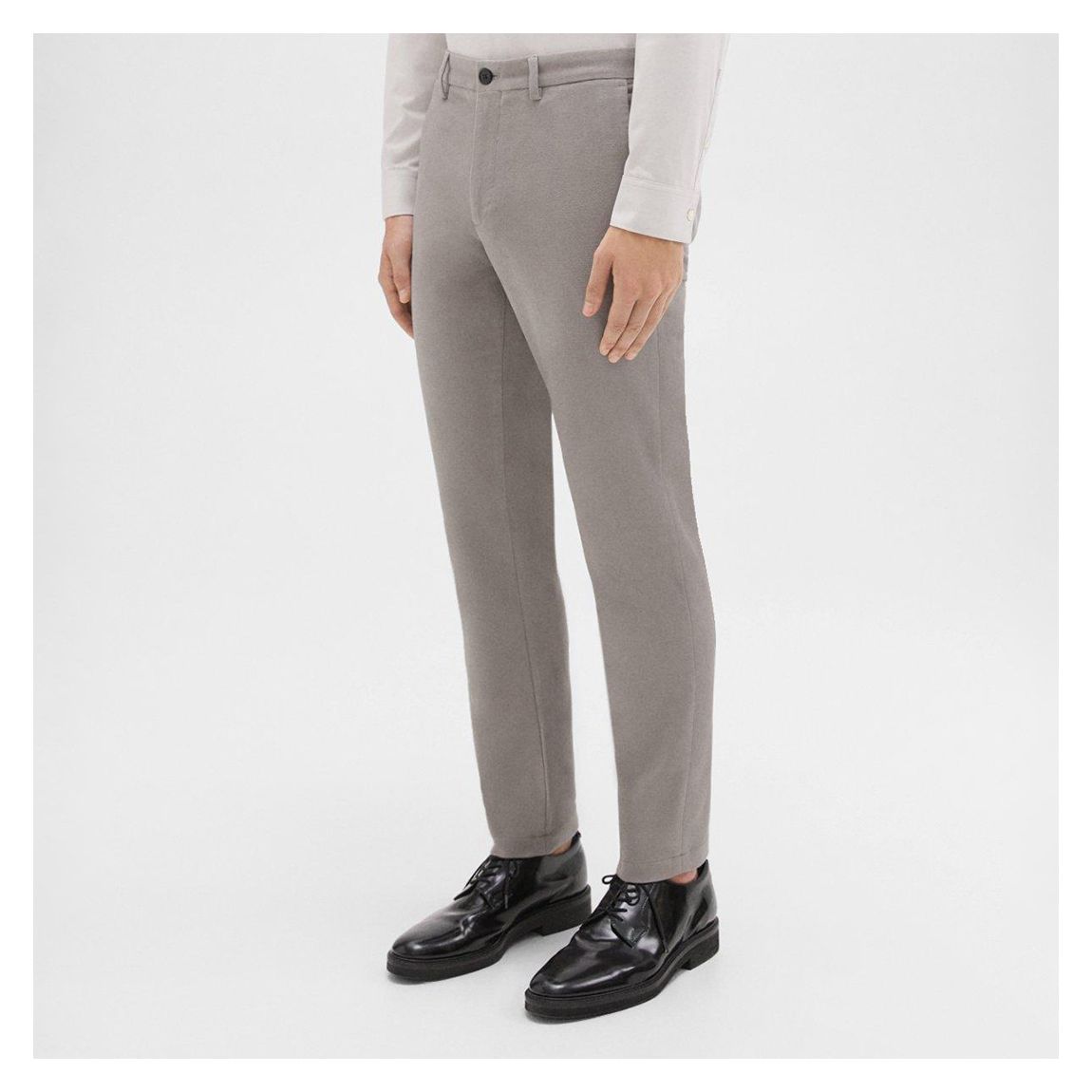 Grey Zaine Stretch Cotton Blend Trousers main product photo