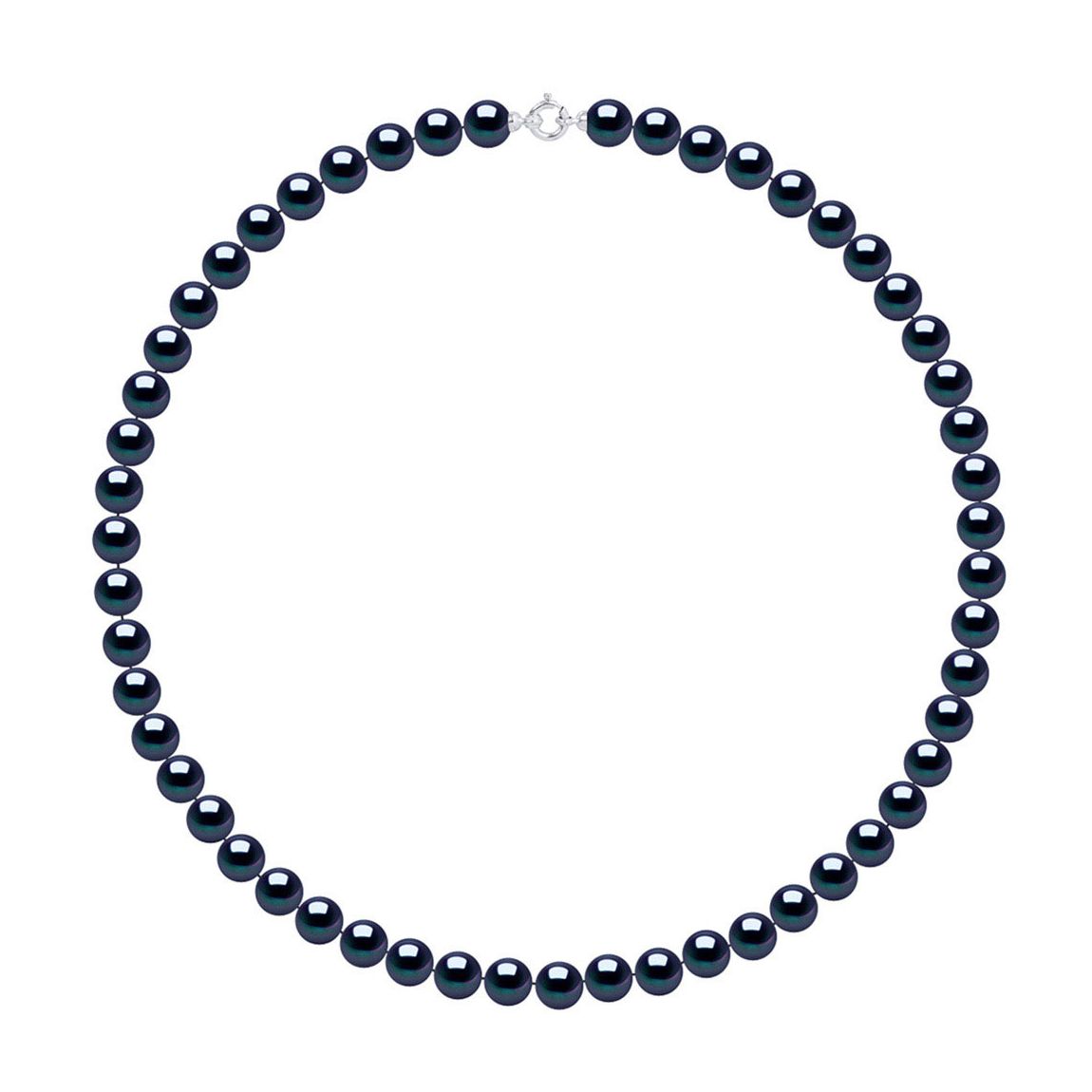 Black Freshwater Pearls Gold Necklace 9-10 mm main product photo