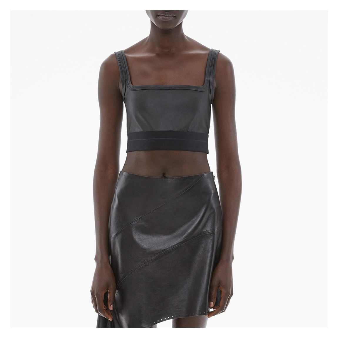 Grey Metallic Crop Top main product photo