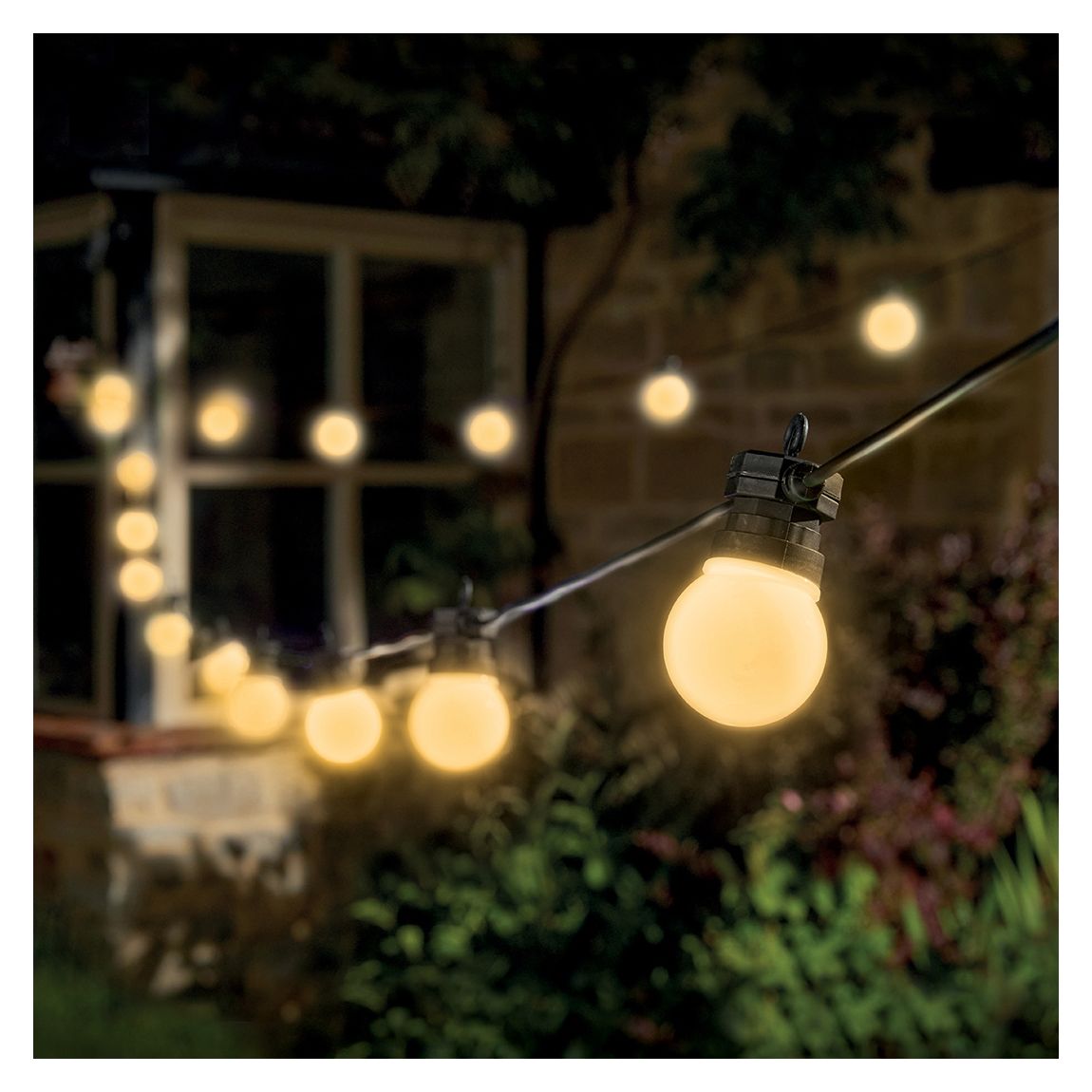 Set Of 20 Connectable Party Festoon String Lights, Warm White main product photo