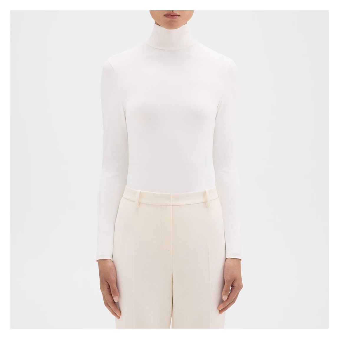 White Turtle Neck Bodysuit main product photo