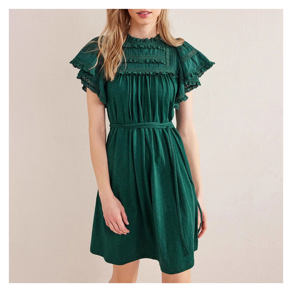 Green Jersey Mini Dress main product photo