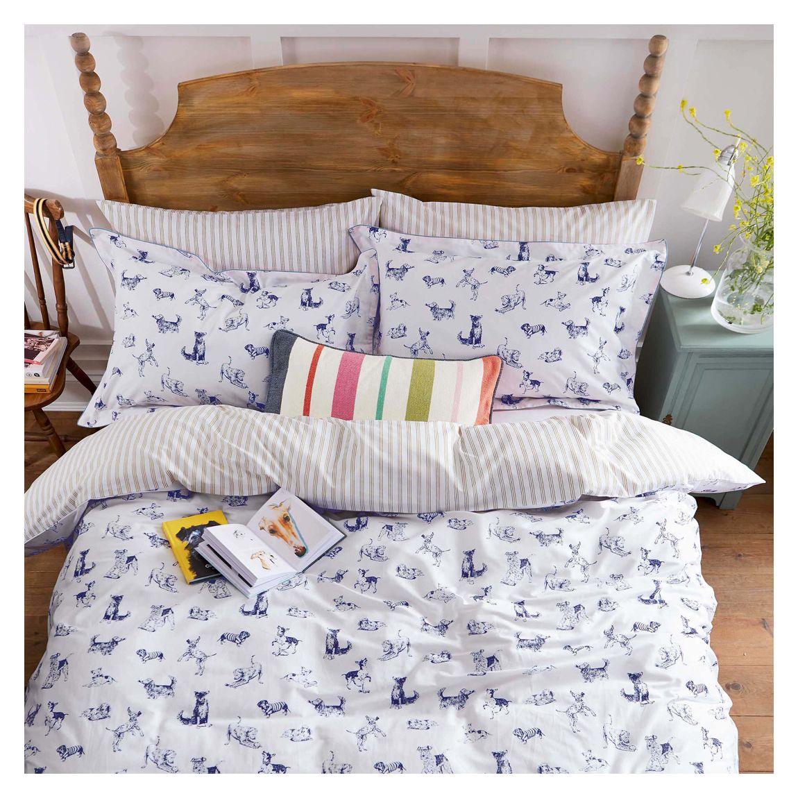Playful Dogs Cushion, Multi main product photo