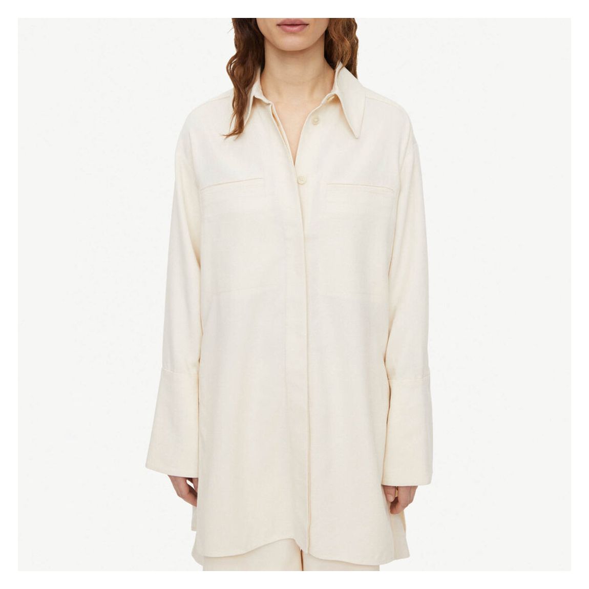 Cream Mallega Long Overshirt main product photo