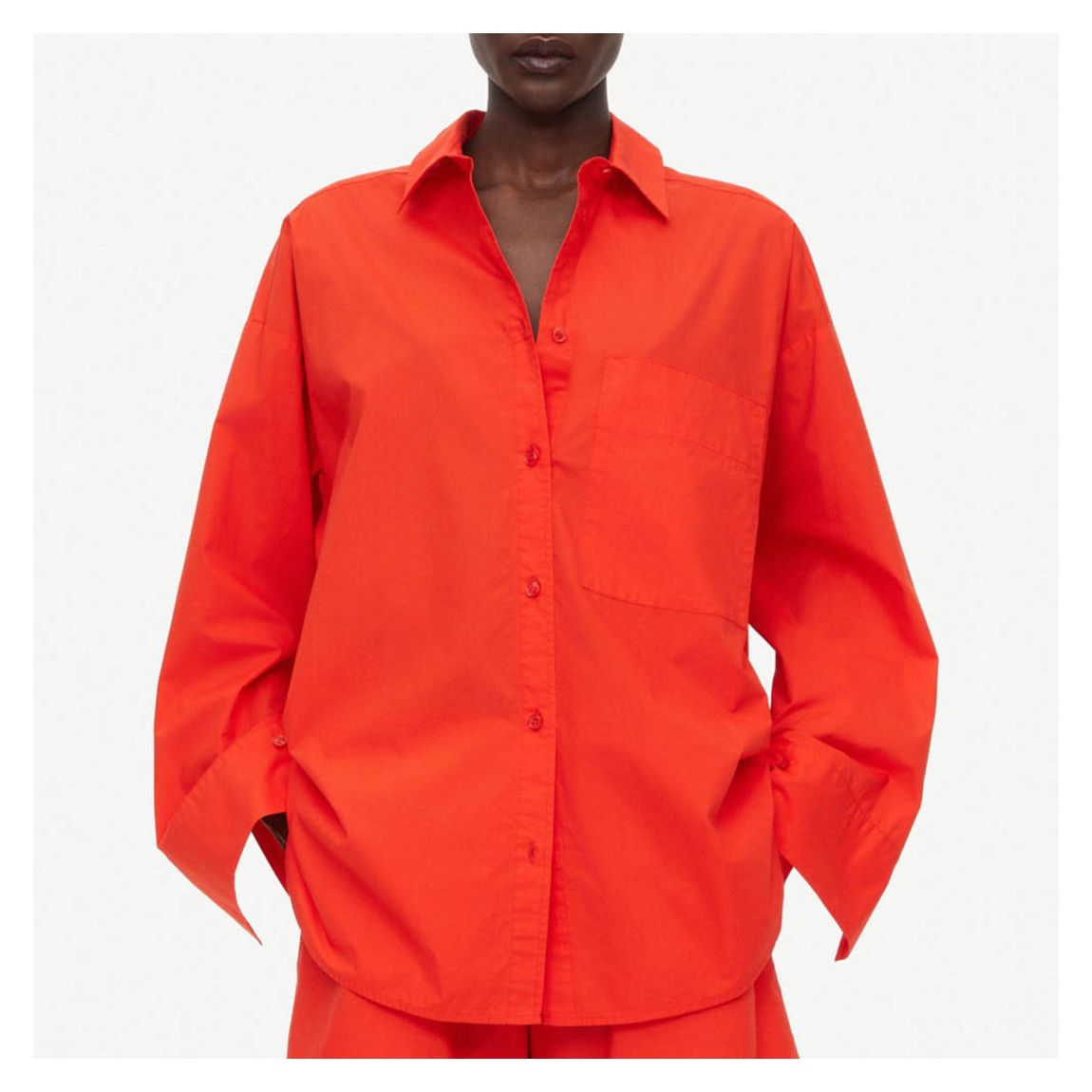 Orange Derris Cotton Shirt main product photo