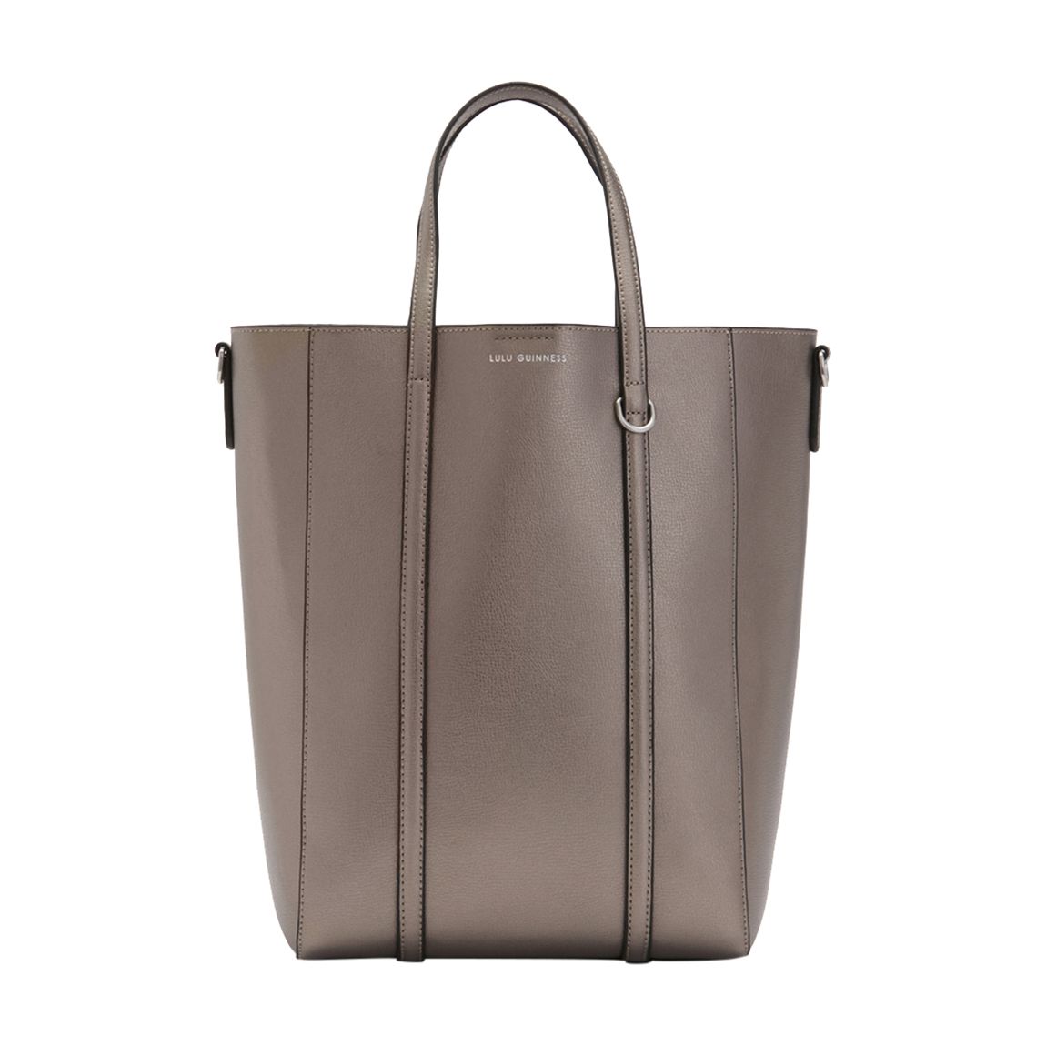Pewter Leather I Love Lulu Garbo Tote Bag main product photo