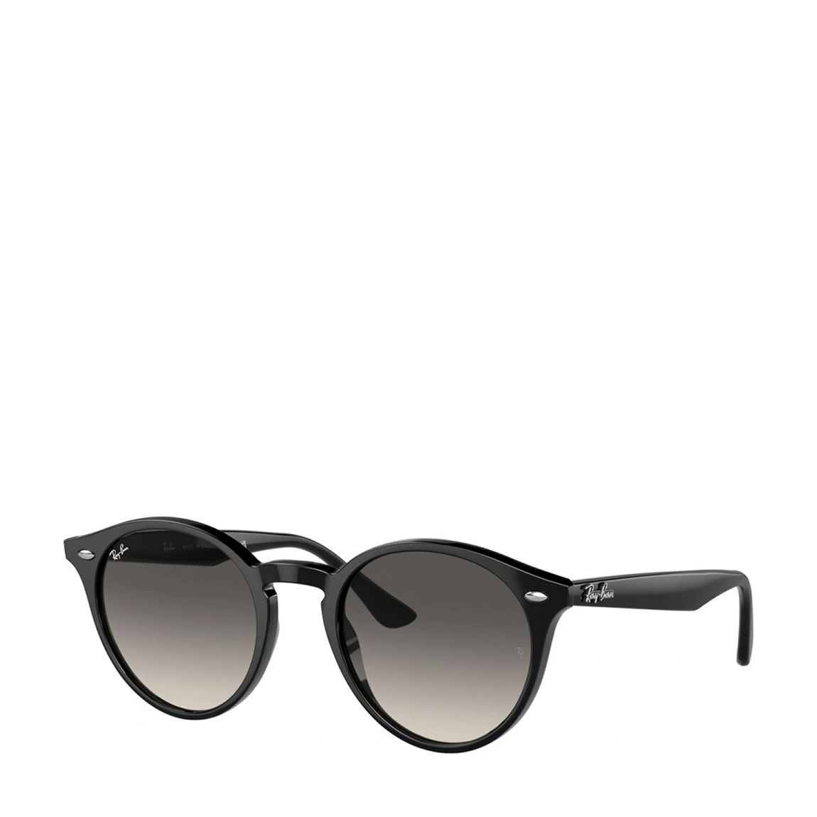 Black Round Flat Lenses Sunglasses 51mm main product photo