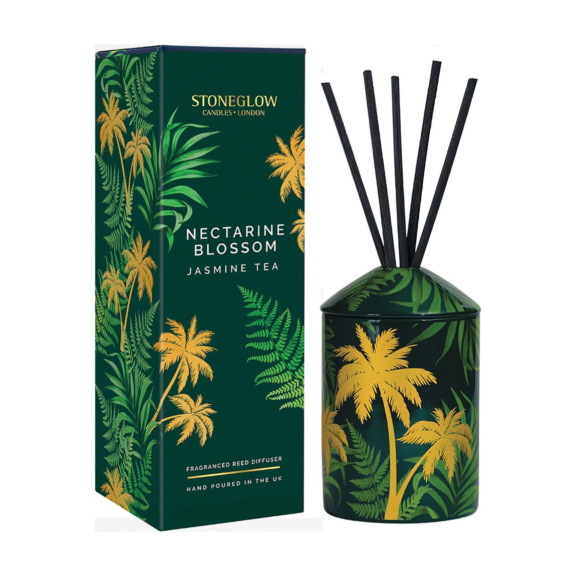 Urban Botanics Ceramic Nectarine Blossom Jasmine Tea Reed Diffuser 200ml main product photo