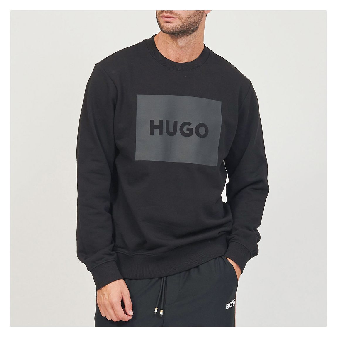 Black Terry Cotton Sweatshirt main product photo