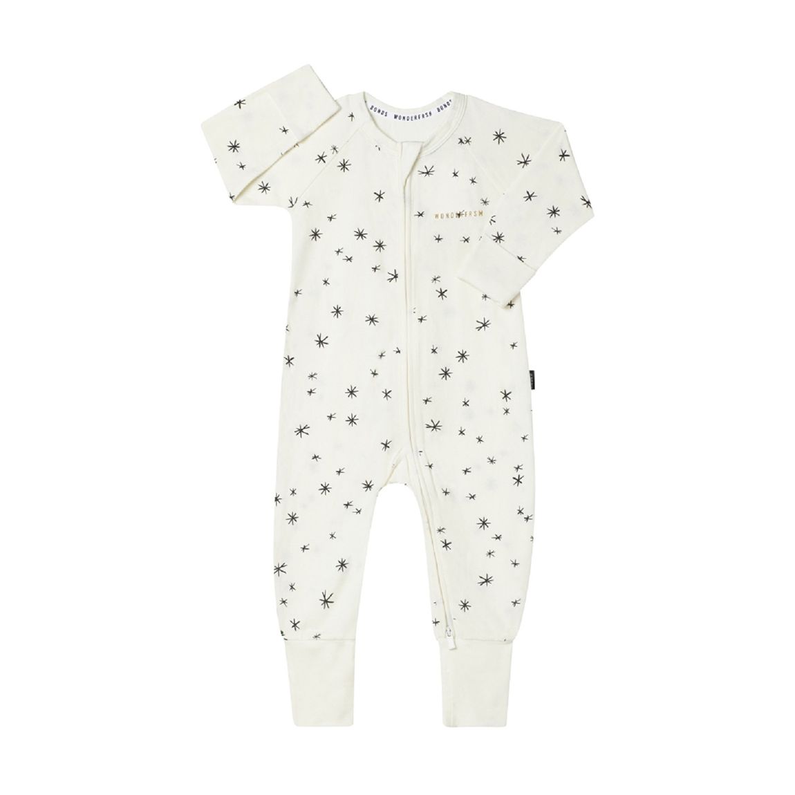 Grey Crayon Zip Cotton Blend Wondersuit main product photo