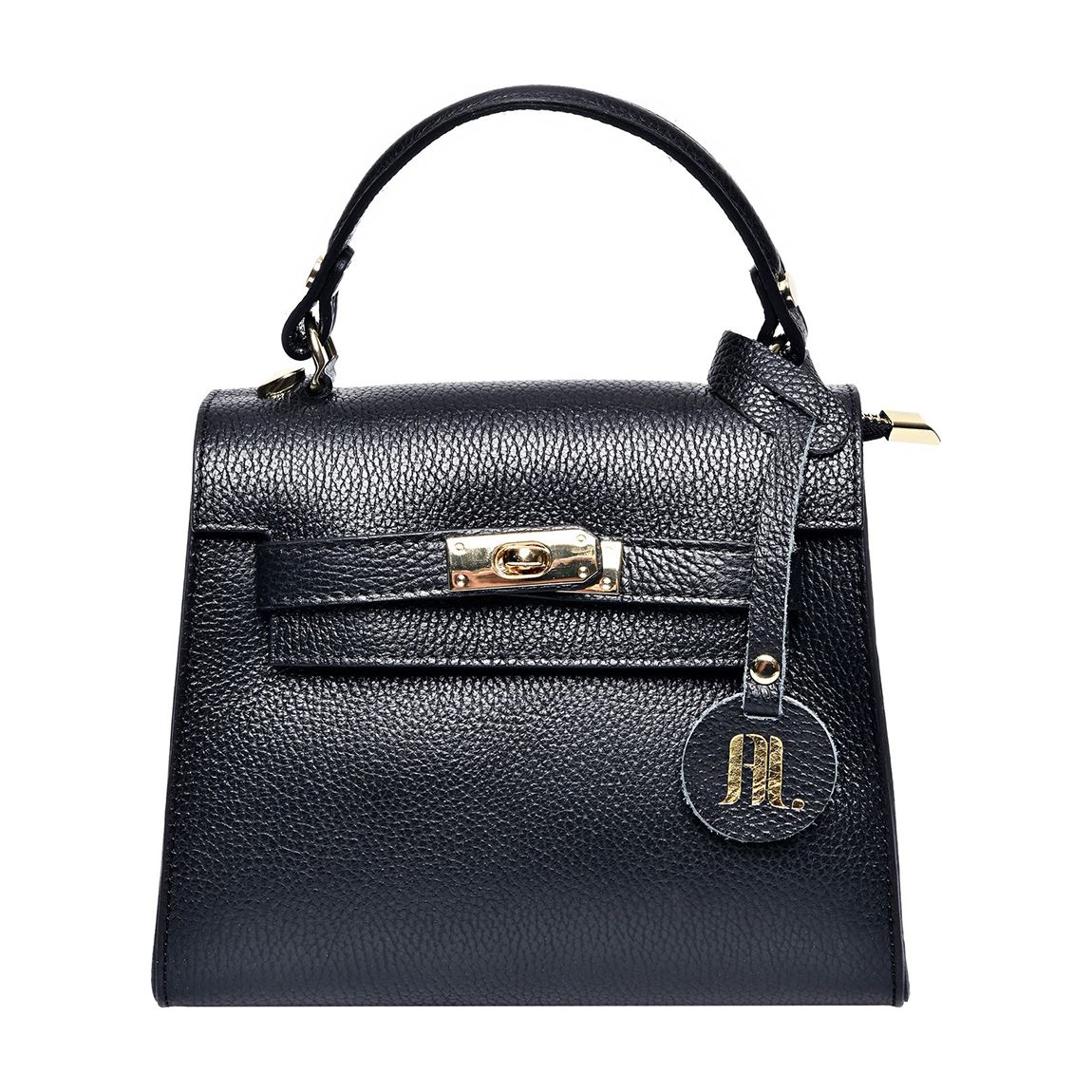 Anna Luchini Black Top Handle Bag main product photo