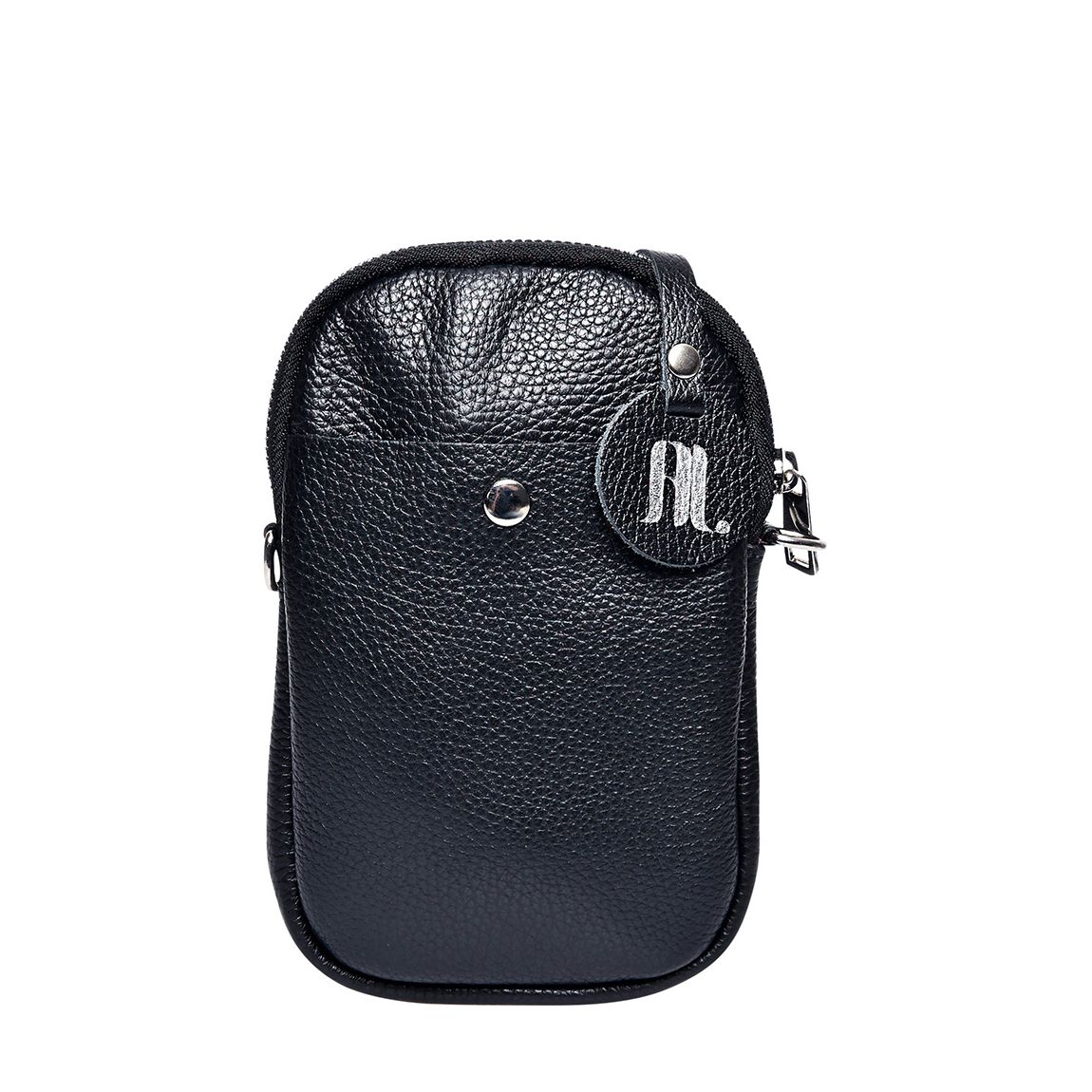 Black Leather Crossbody bag main product photo