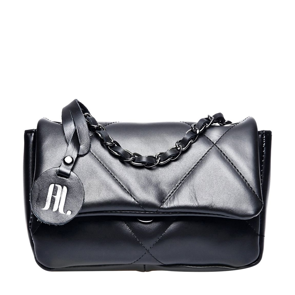 Black Leather Top Handle Bag main product photo
