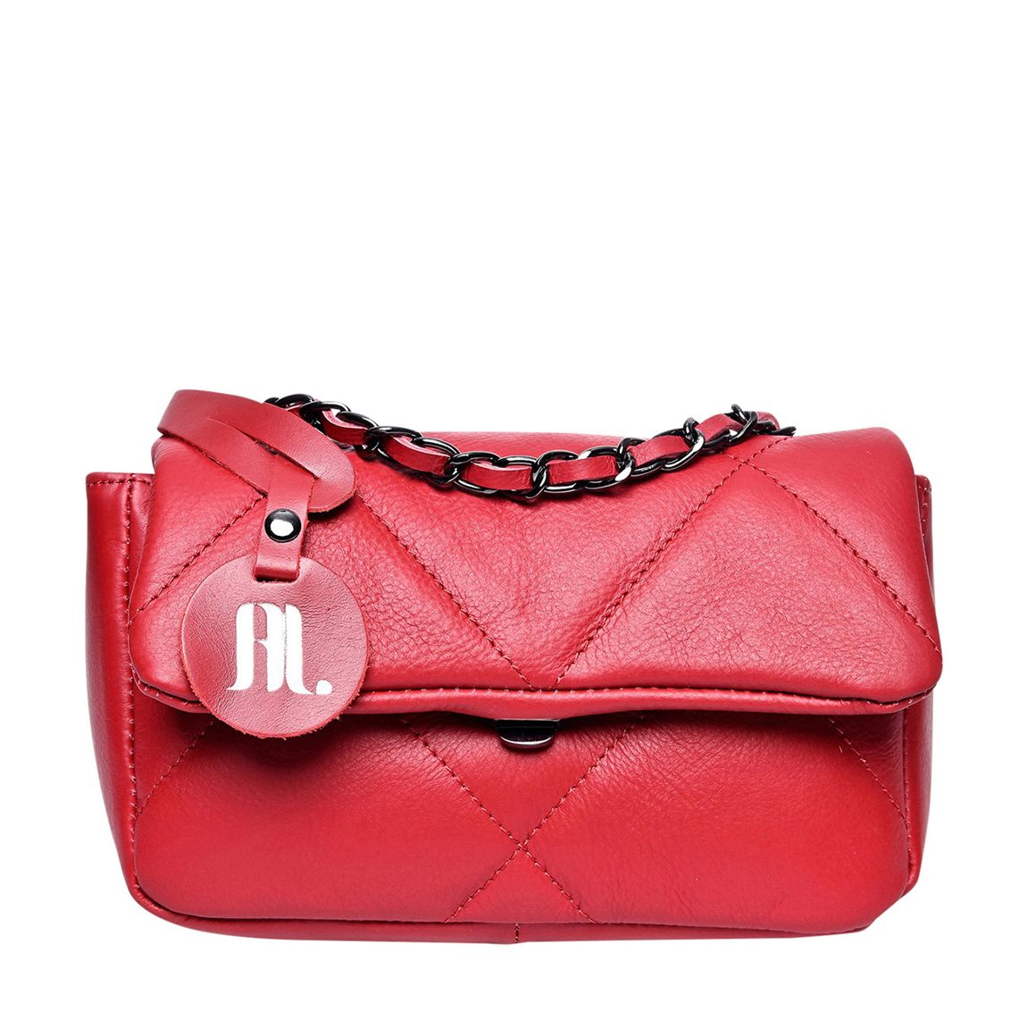 Red Leather Top Handle Bag main product photo