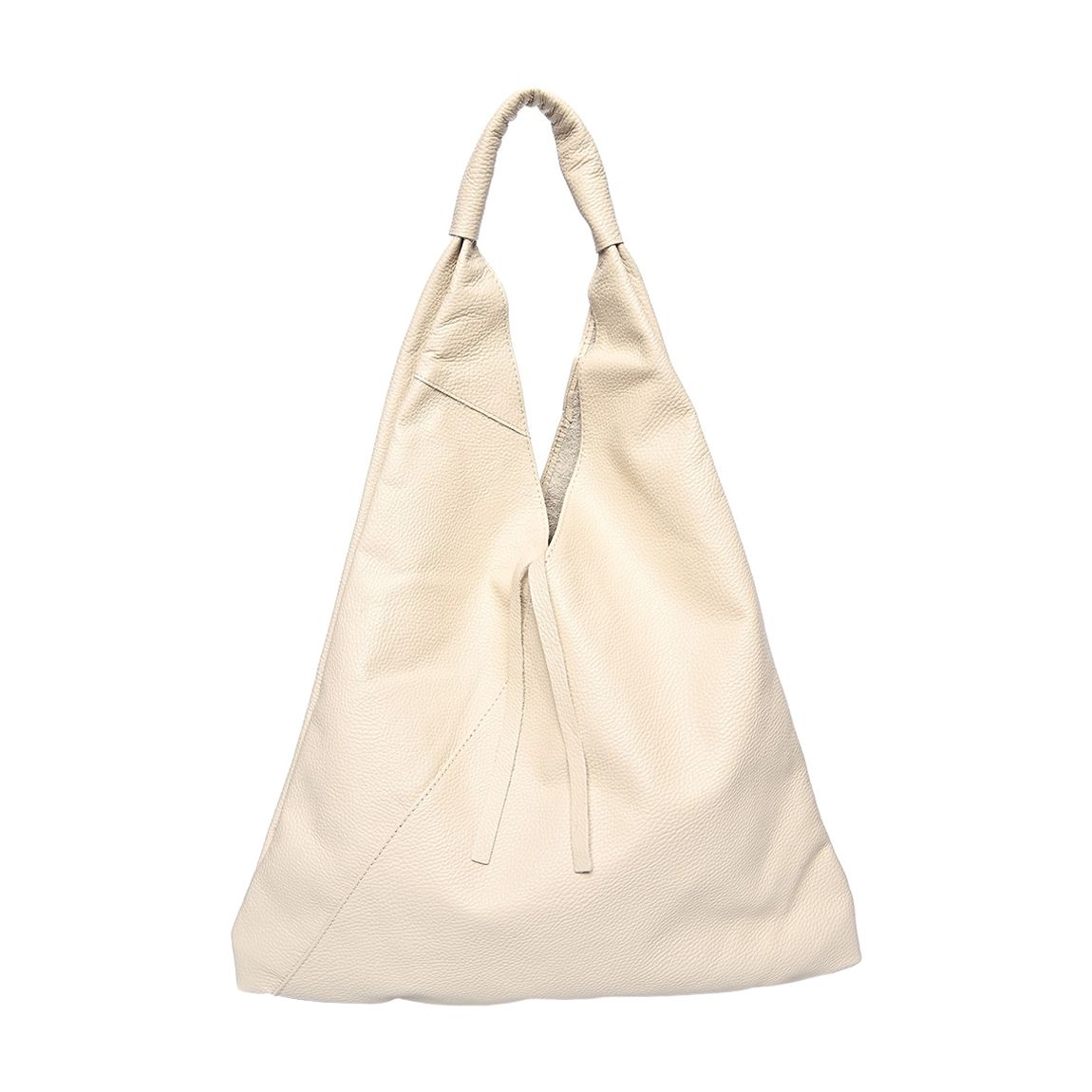 Beige Leather Shopper Bag main product photo