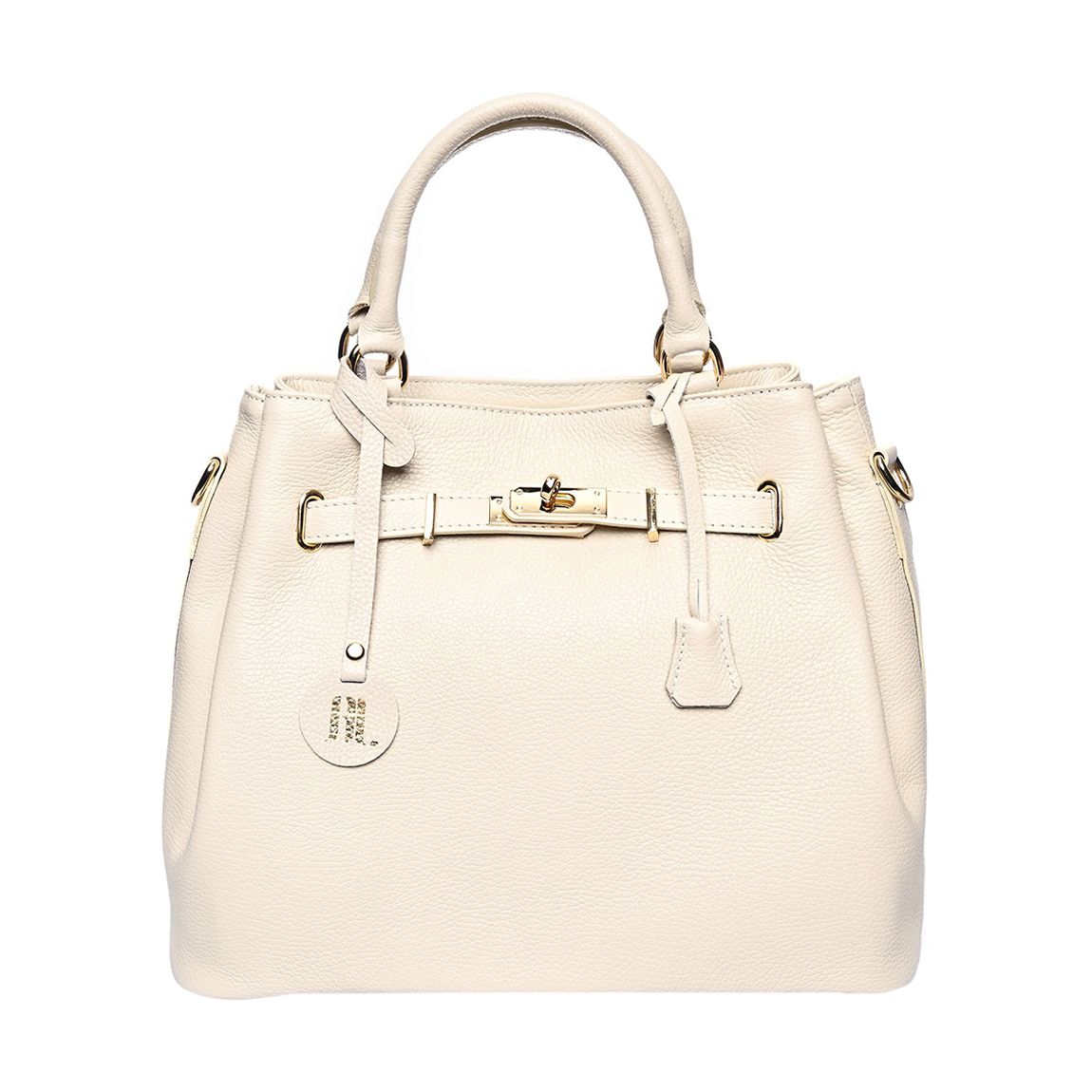 Beige Leather Handbag main product photo