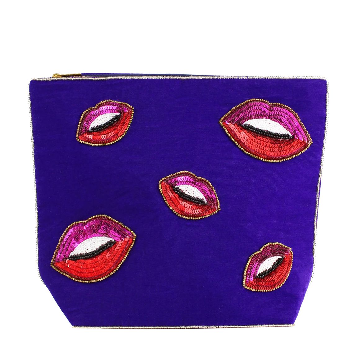 Blue Lips Make Up Bag main product photo