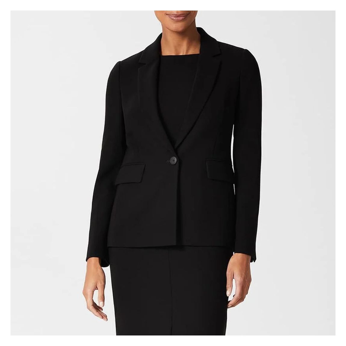 Black Petite Alva Single Breasted Blazer main product photo