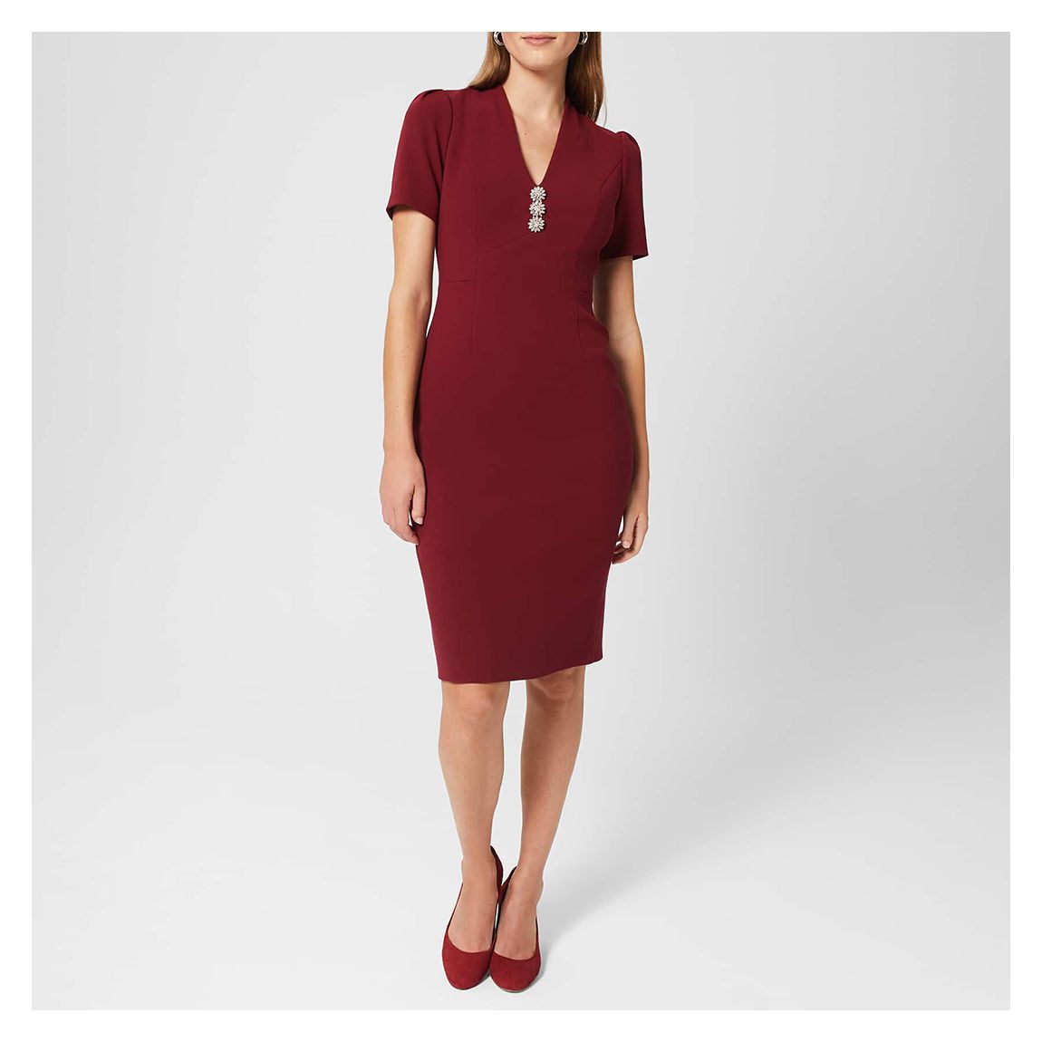 Burgundy Isla Shift Dress main product photo