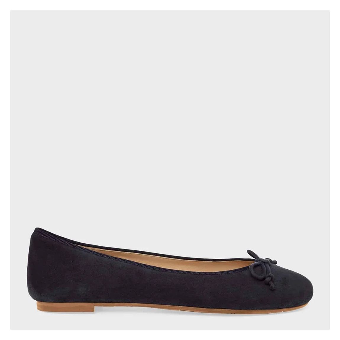 Navy Flo Ballerina Leather Pumps main product photo