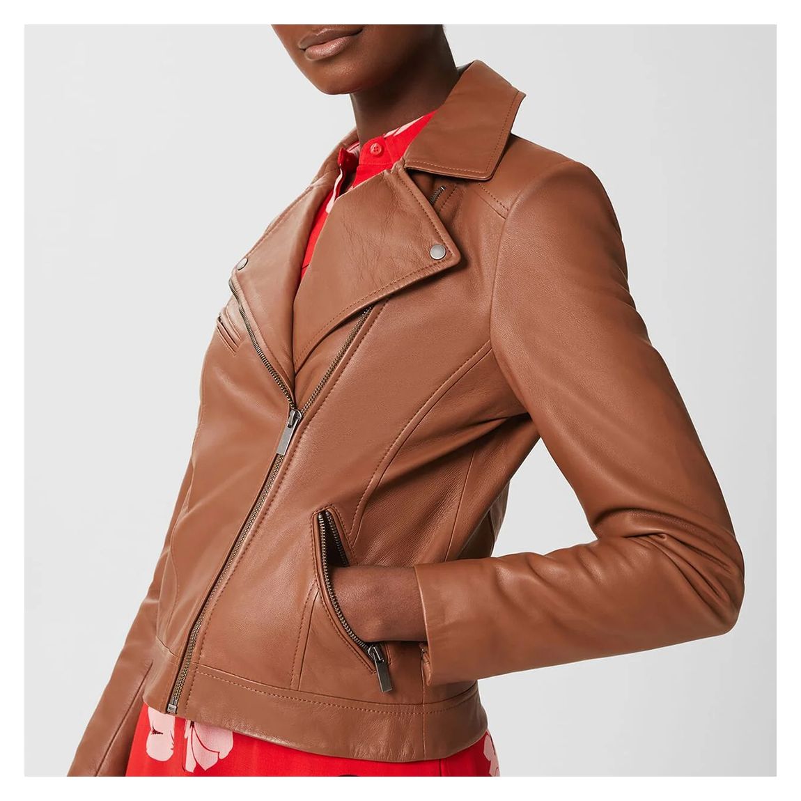 Tan Dakota Leather Jacket main product photo