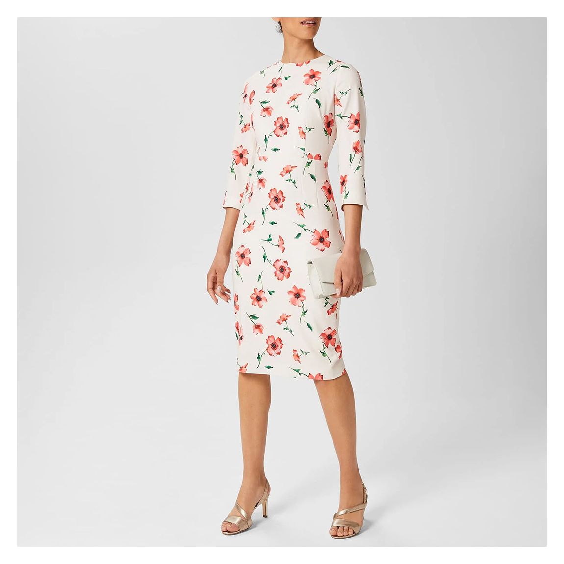 White Aleena Printed Dress main product photo