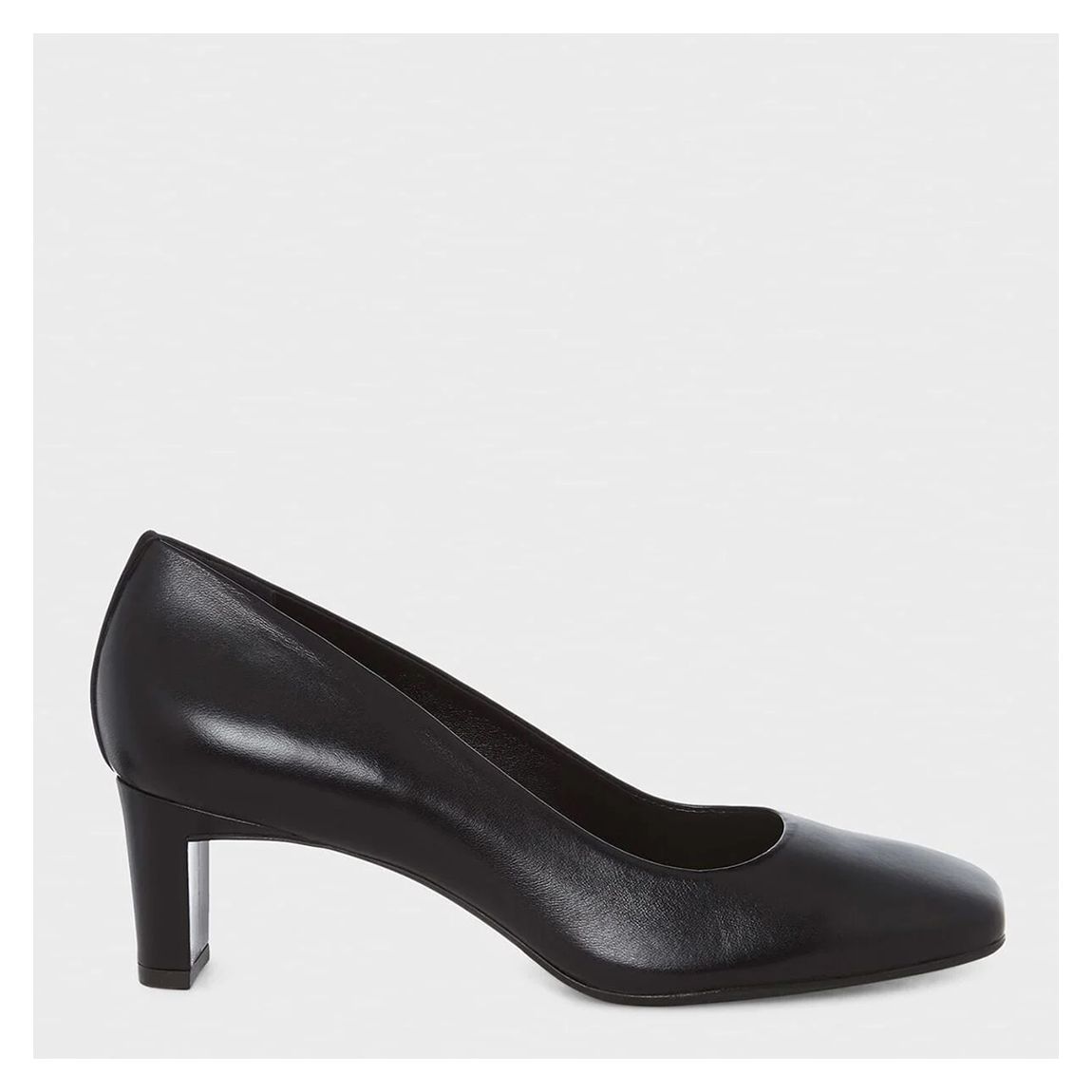 Black Myra Court Leather Heels main product photo
