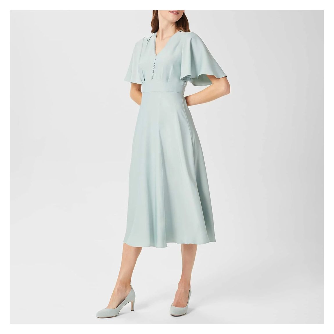 Pale Blue Kristin Satin Dress main product photo