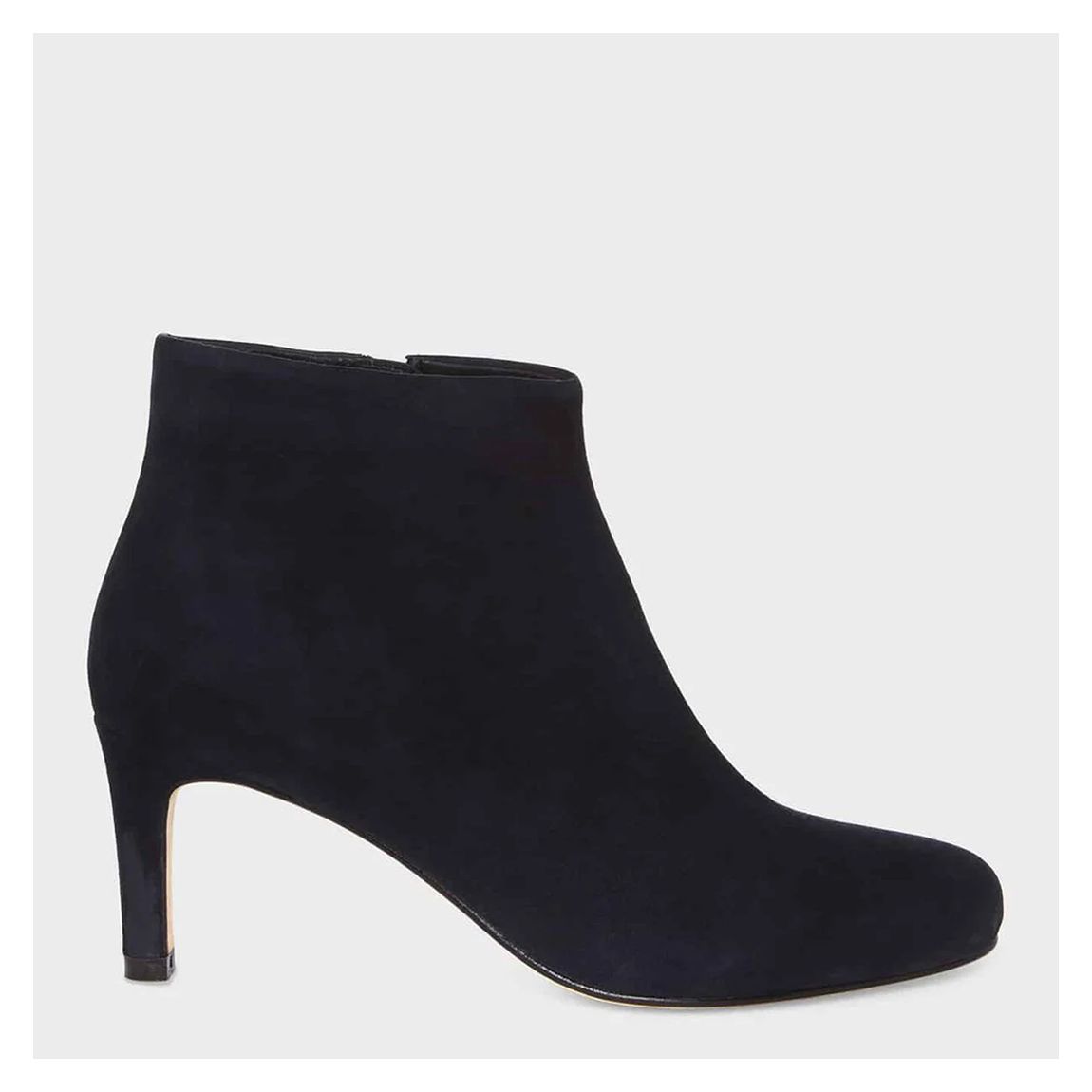 Navy Lizzie Heeled Leather Boots main product photo