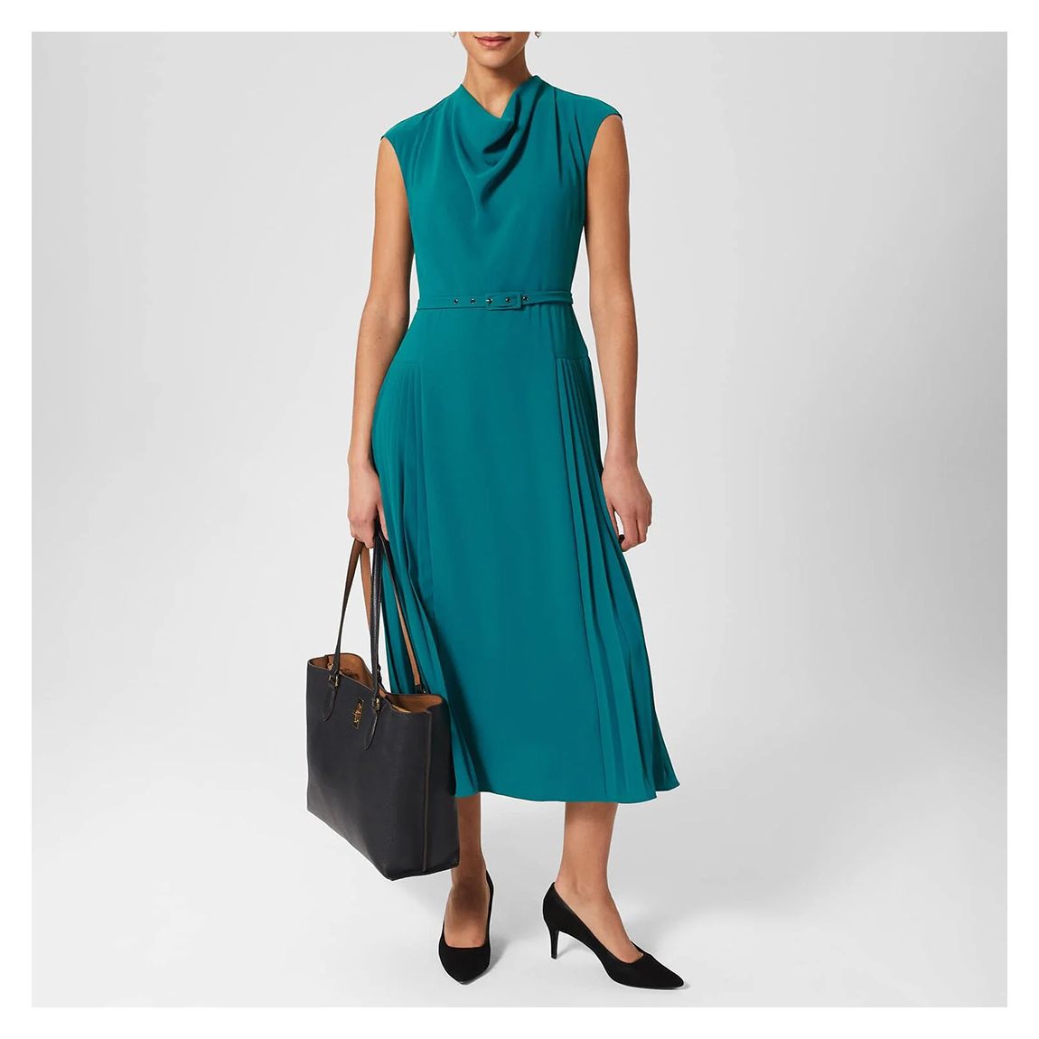 Teal Sierra Pleated Dress main product photo