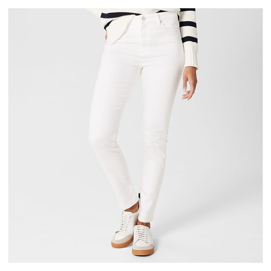 White Gia Sculpting Jeans main product photo