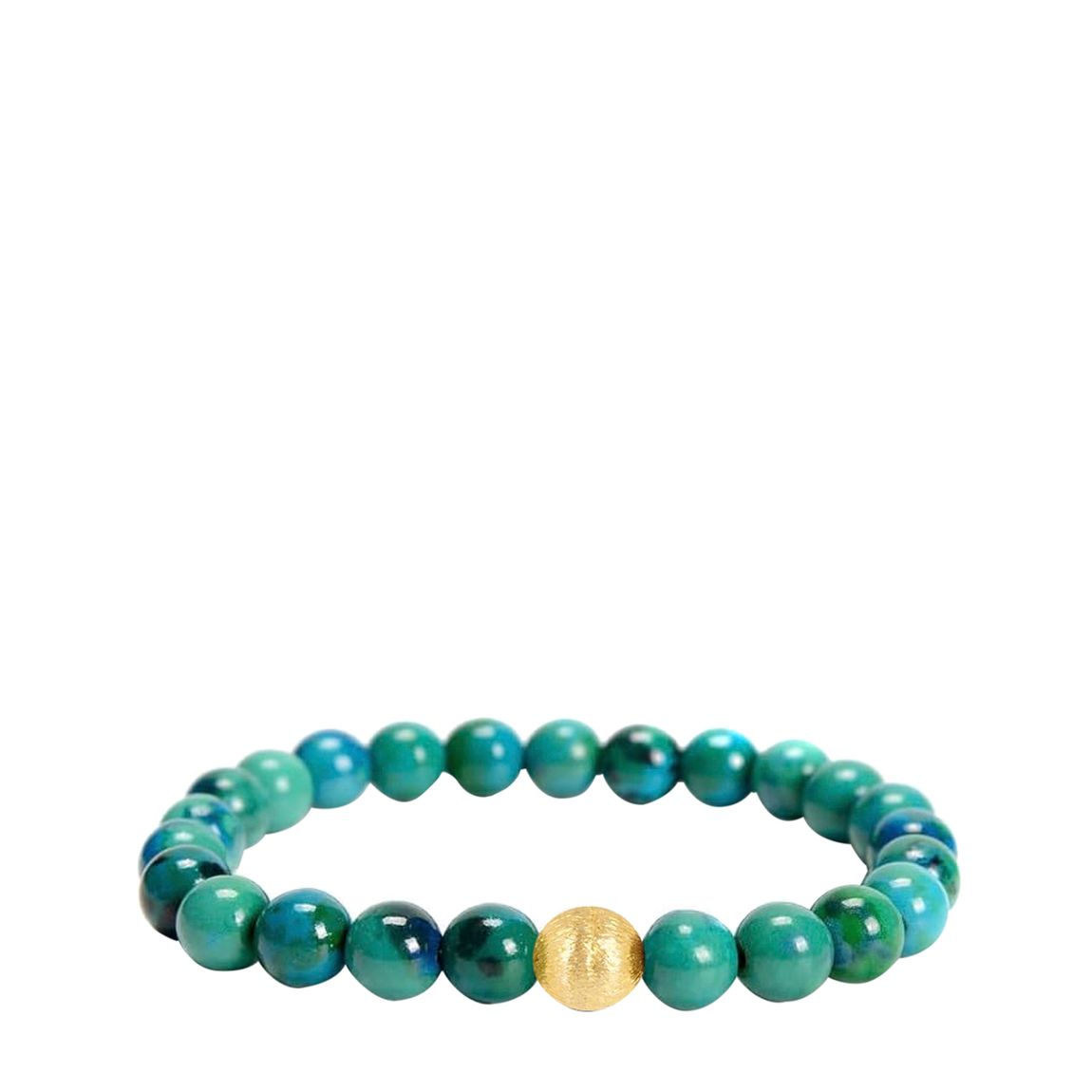 18K Gold Blue Sea Gemstone Bracelet main product photo