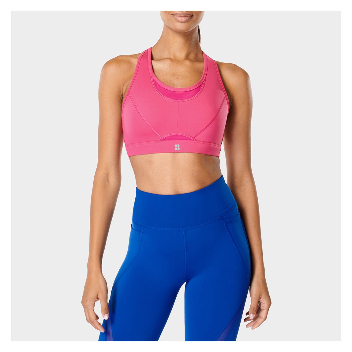 Pink Power Icon Running Bra main product photo