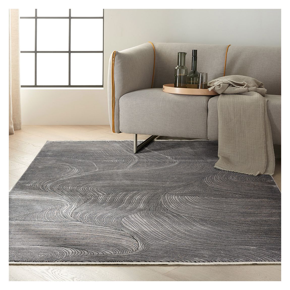 Sculptural SCL01 351 x 259cm Rug, Grey main product photo