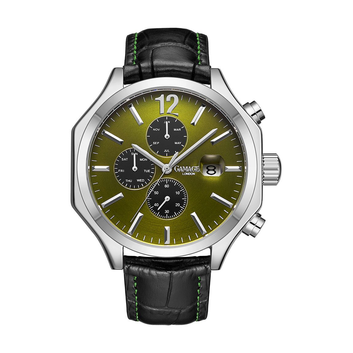 Gamages Of London Limited Edition Hand Assembled Opulence Automatic Steel Olive main product photo