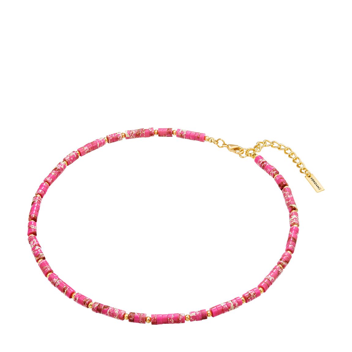 Yellow Gold Pink Necklace main product photo
