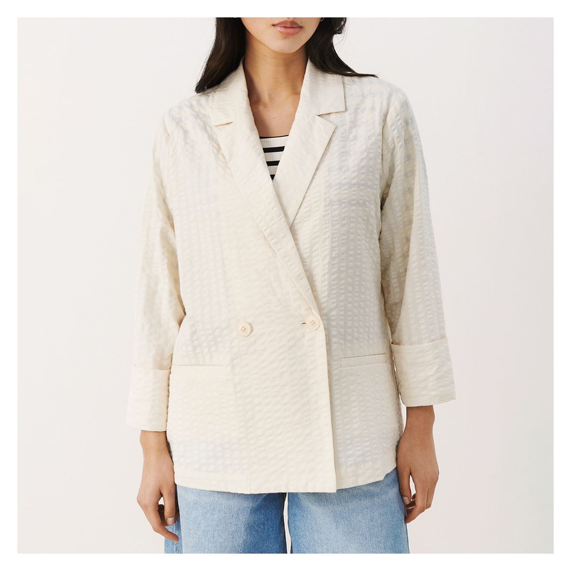 Ivory Abbey Cotton Blazer main product photo