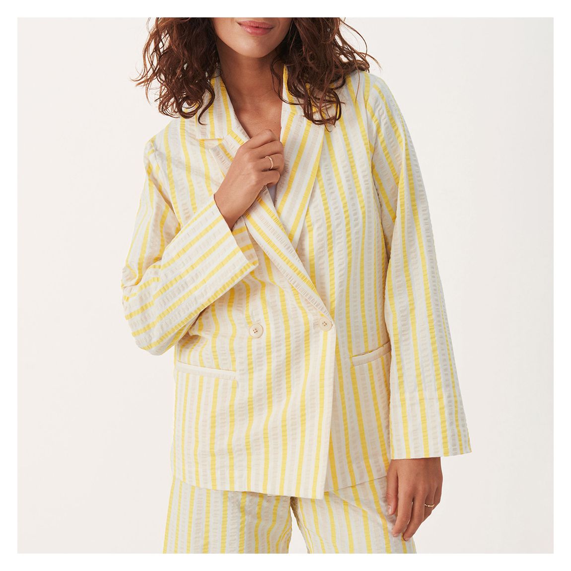 Yellow Striped Blazer main product photo