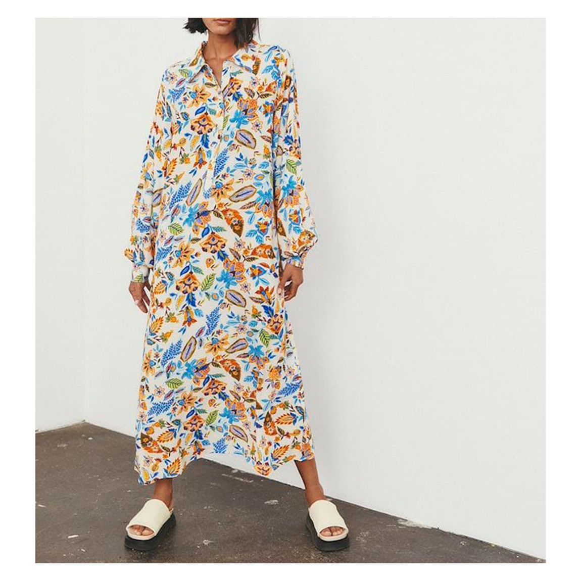 Blue and Yellow Shira Dress main product photo
