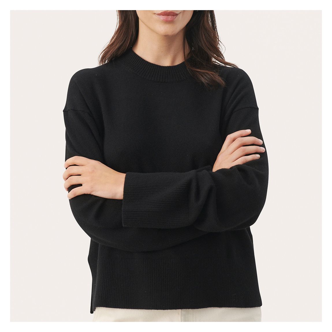 Black Wool Blend Knit Jumper main product photo