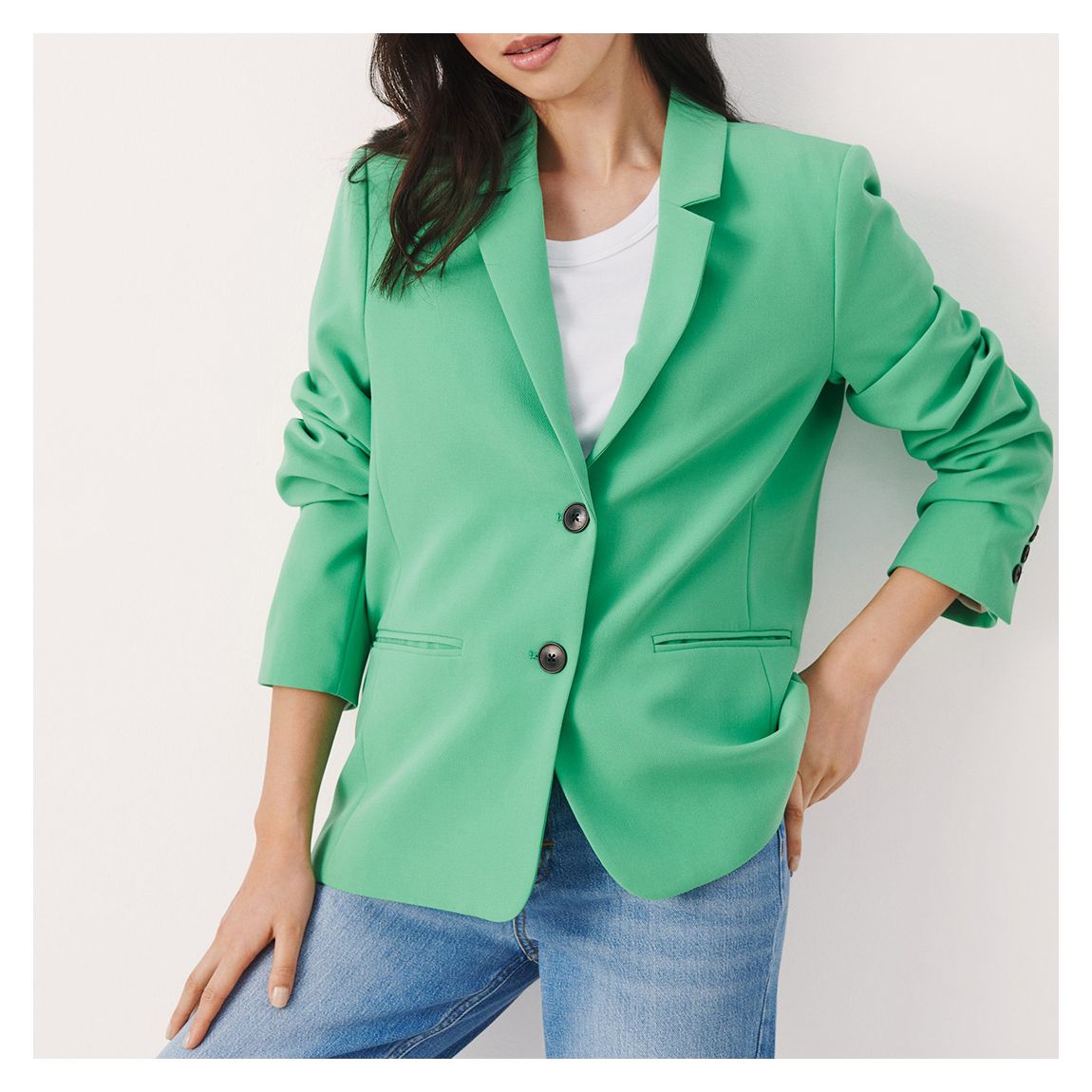 Green Crop Blazer main product photo