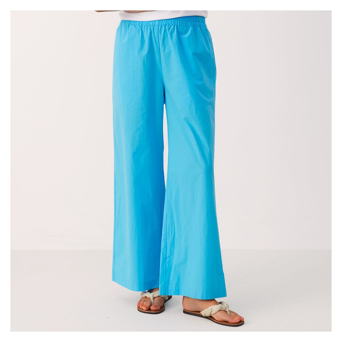 Blue Aisha Cotton Trouser main product photo