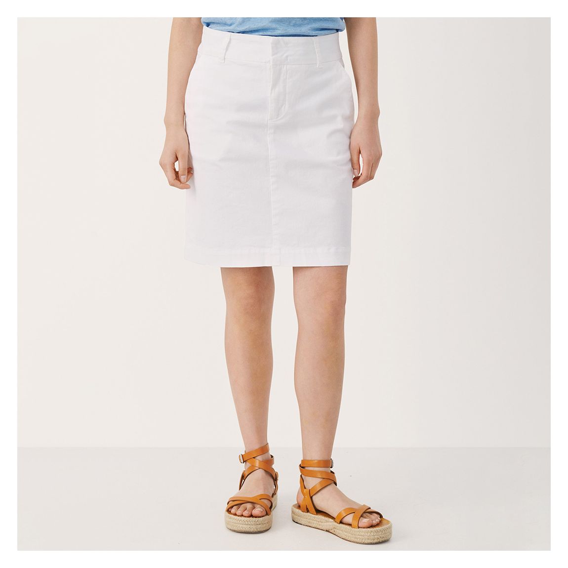 White Cotton Sofine Skirt main product photo