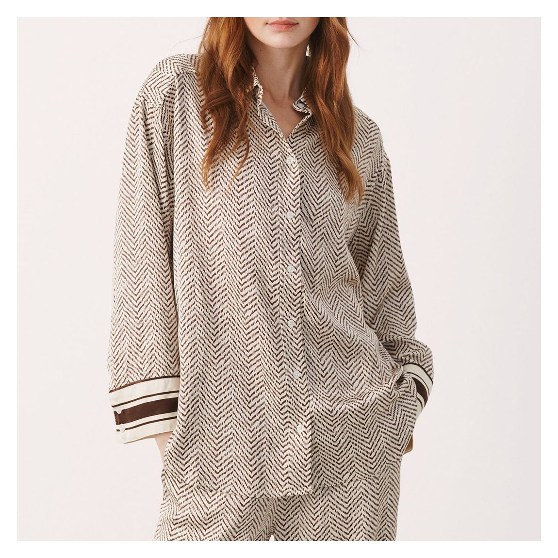 Brown Printed Sarina Blouse main product photo