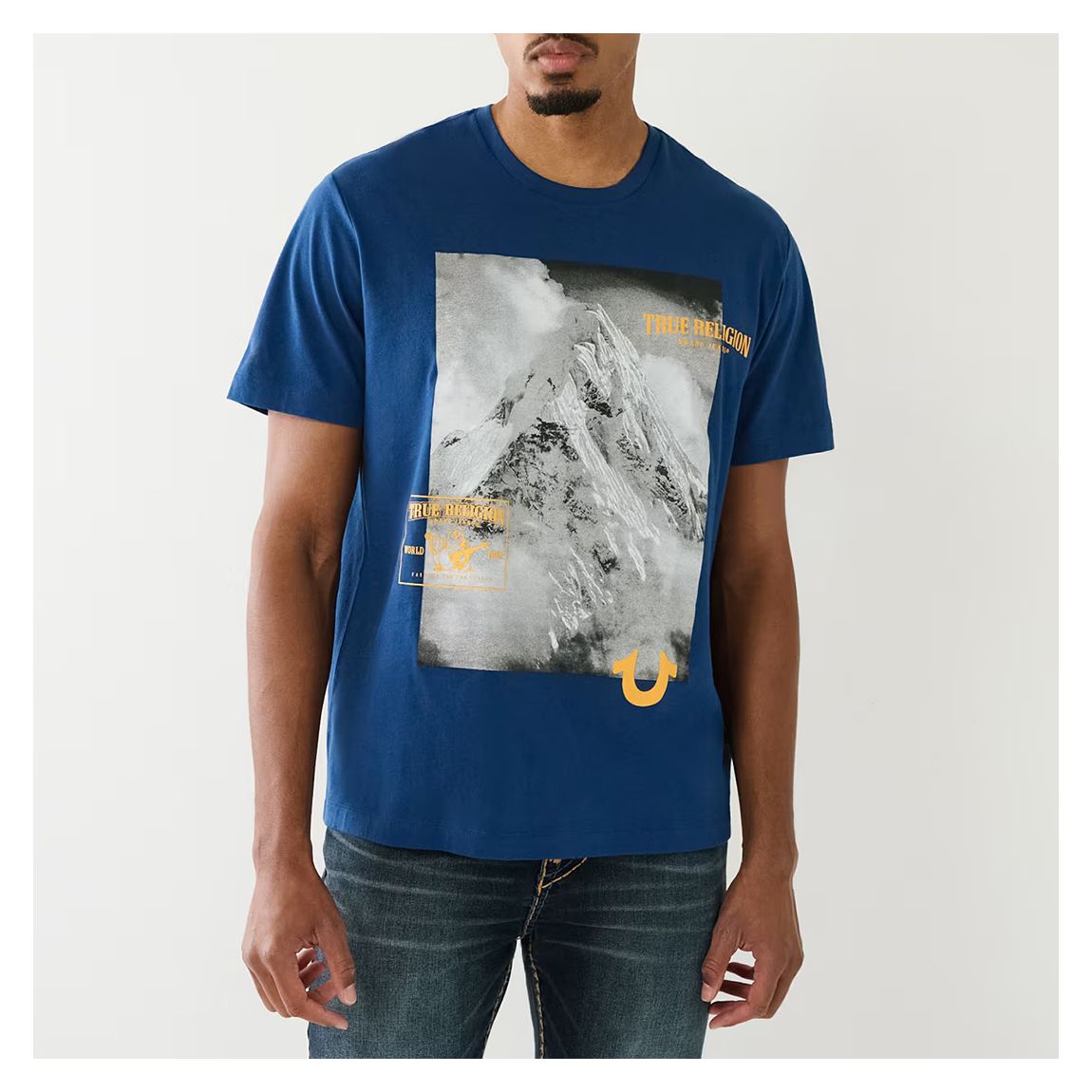 Blue Mountain Graphic Cotton T-Shirt main product photo