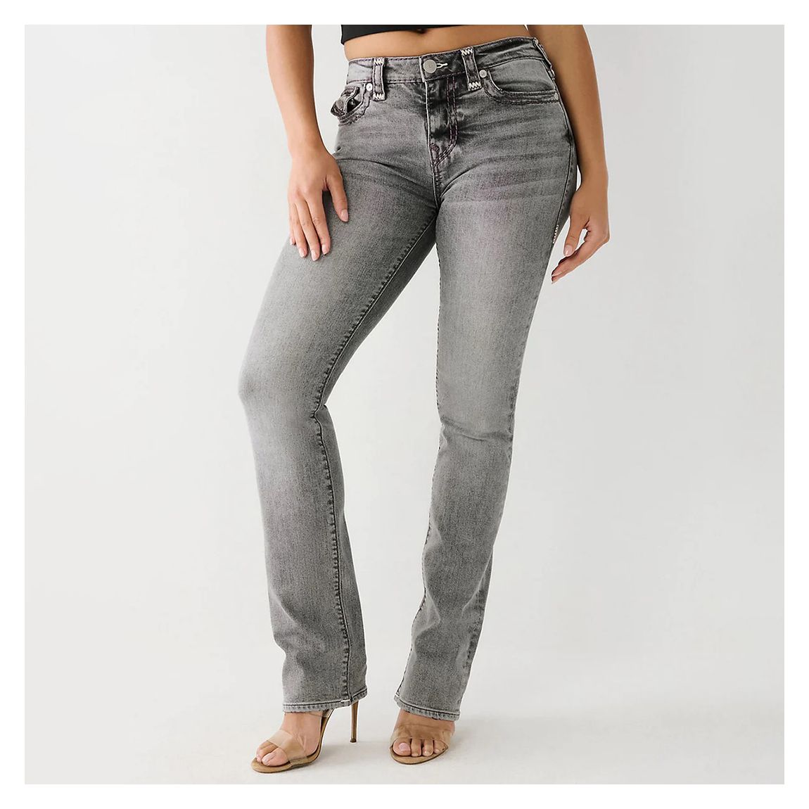 Grey Billie Straight Stretch Jeans main product photo