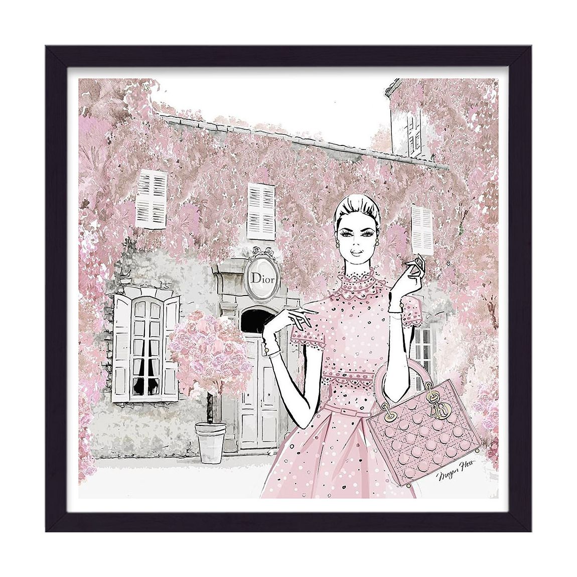 Dior French Retreat Pink Framed Print main product photo