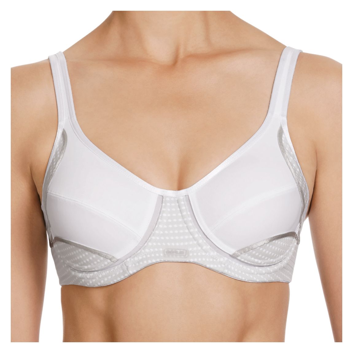 White Electrify Non-Padded Sports Bra main product photo