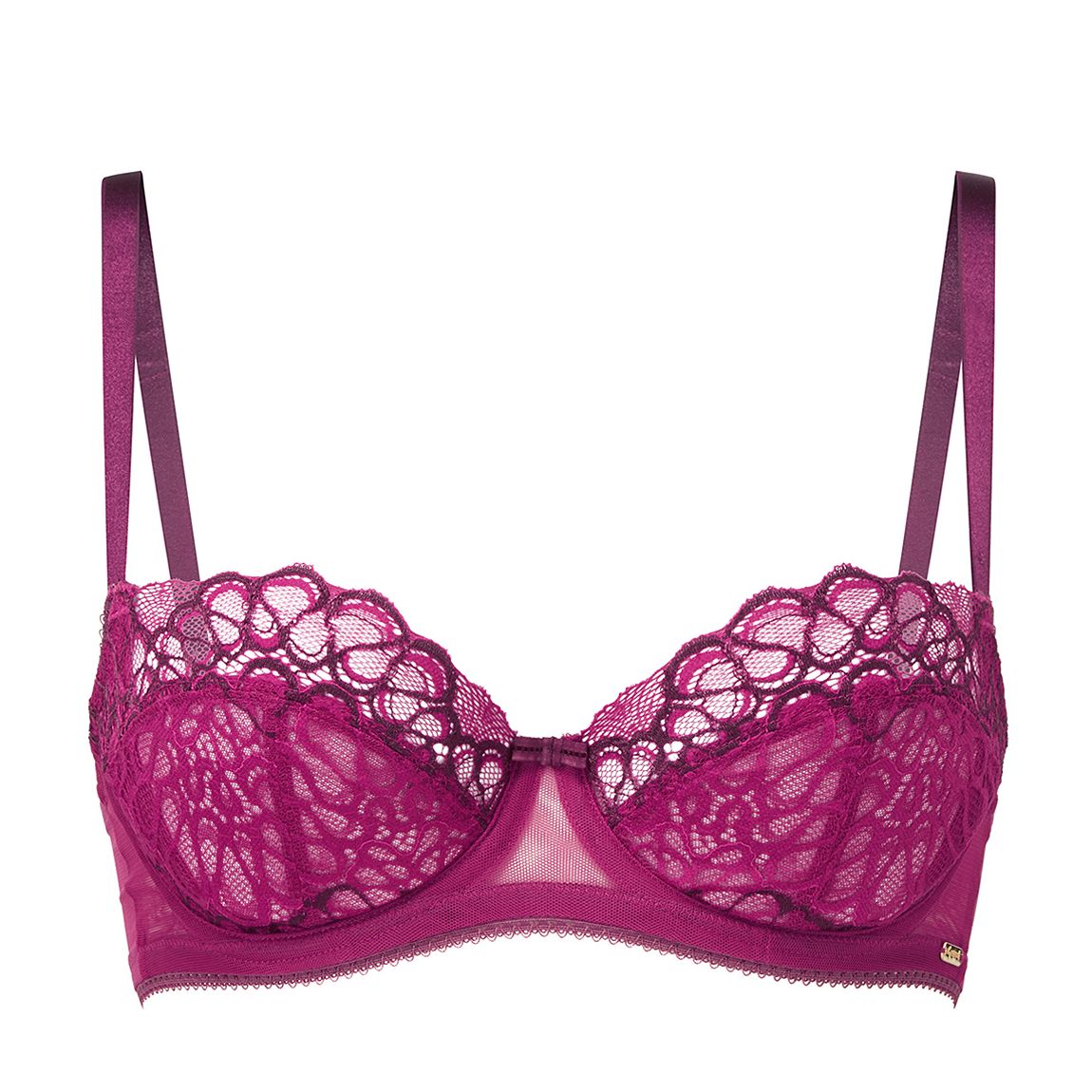 Pink Swirl Balcony Bra main product photo