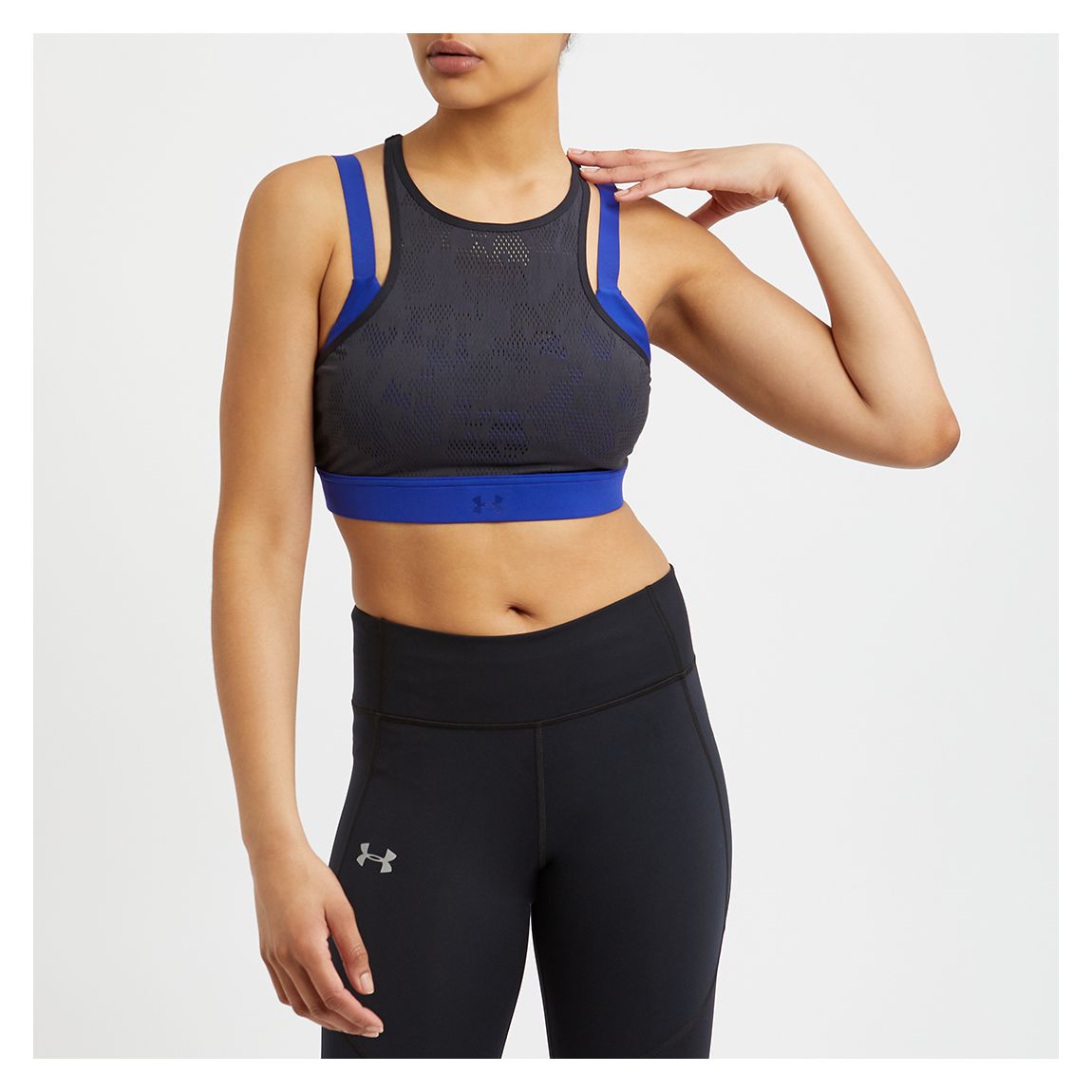 Blue Vanish Mesh Sports Bra main product photo